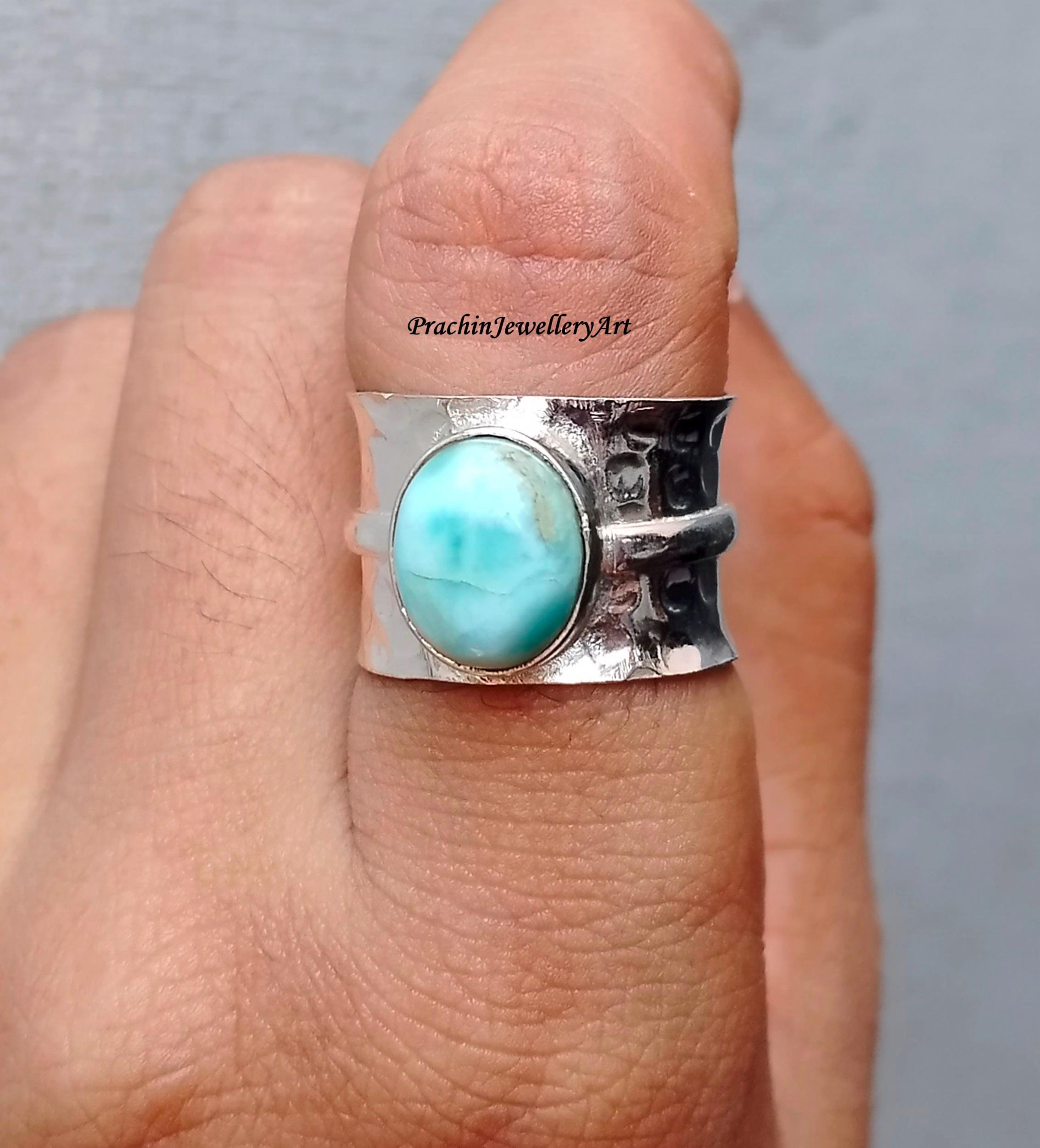 Anello Di Gioielli Meravigliosi Fatti A Mano In Argento Sterling - Foto 8