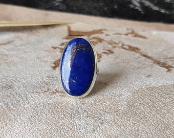 Lapis lazuli Silver Ring ,925 Sterling Silver ,Beautiful Ring ,Best Quality Product , Pretty Silver Ring , Gift For Love , Nice Shaping