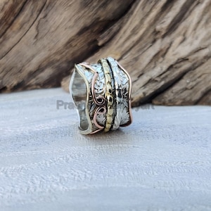 Handmade 925 Silver Spinner Ring: Anxiety Fidget Band