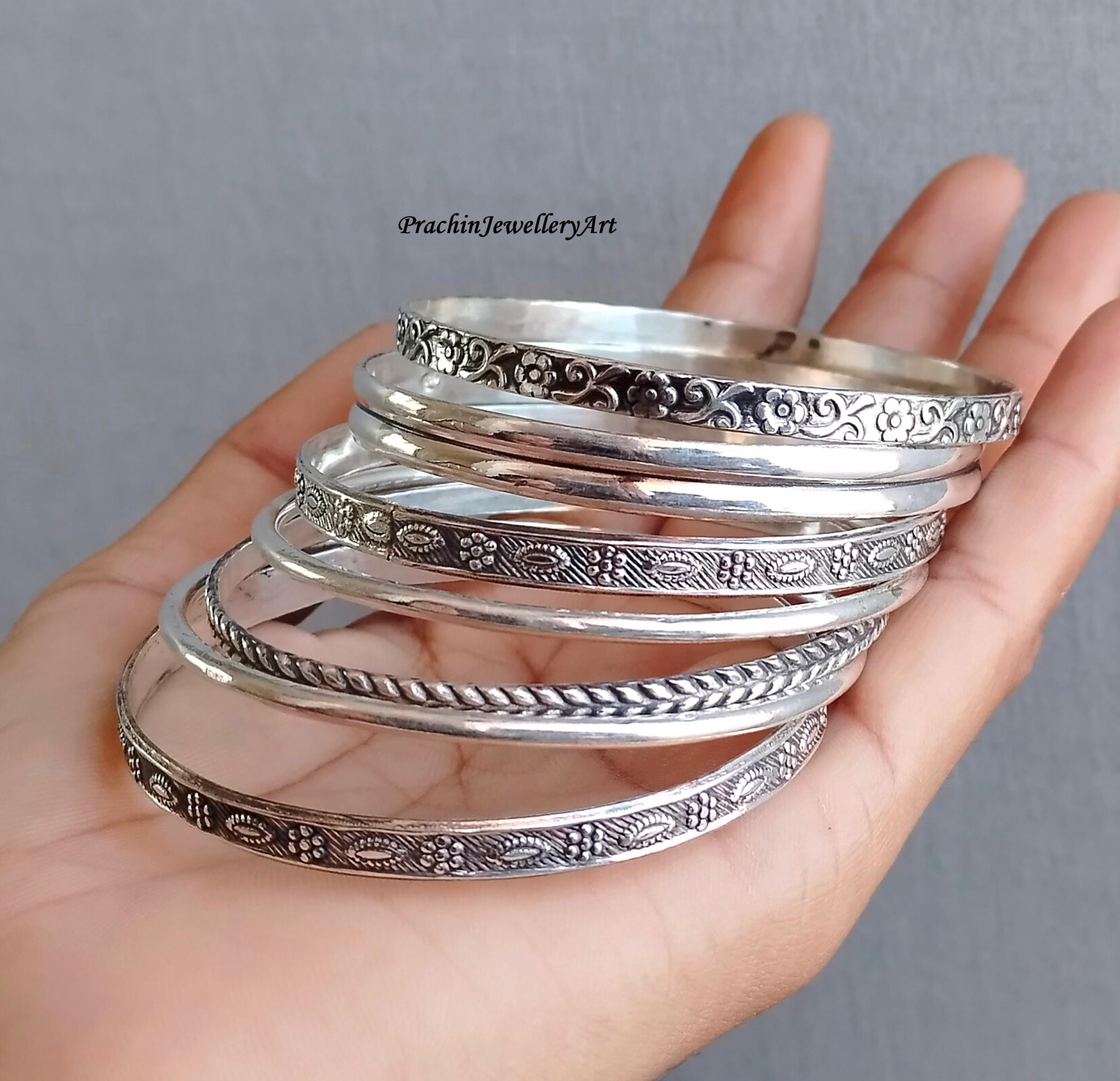 Handmade Sterling Silver Bangle: Wedding Jewelry Gift - Etsy