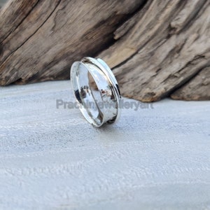 Sterling Silver Spinner Ring: Handmade Anxiety Meditation Ring