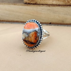 Oyster Turquoise Ring, Spiny Oyster Copper Turquoise Ring, Turquoise Ring, Silver Ring, Handmade Ring, Women Ring, Oyster Ring