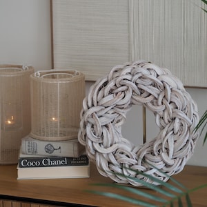 Handmade wreath 40 cm, natural door and wall wreath