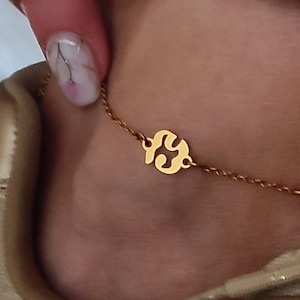 Khmer Letter Anklet, 18k Gold Plated Cambodian Initial Ankle Bracelet, Khmer Foot Chain,Kampuchian Jewelry