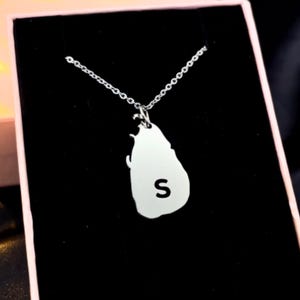 Sri Lanka Halskette Anfangsbuchstabe Gravierte Land Karte Anhänger Sri Lanka Frau Geschenk Heimatland Andenken Charm Landkarte Schmuck