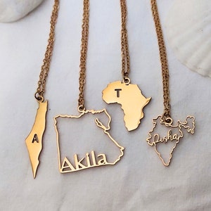 Carte du pays collier lettre egypte israël États-Unis Palestine inde Pakistan Bangladesh cambodge brésil philippines état charme patrie souvenir