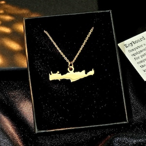 Collier carte de Crète, pendentif île de Grèce, cadeau bijoux Crète, souvenir de voyage en Grèce, collier souvenir de Crète, cadeau grec personnalisé
