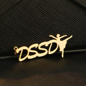 Ballerina Necklace Name Custom Ballet Dancer Nameplate Sports Jewelry Personalized Ballet Teacher Gift Ballet Team Logo Charm Ballet Jewelry