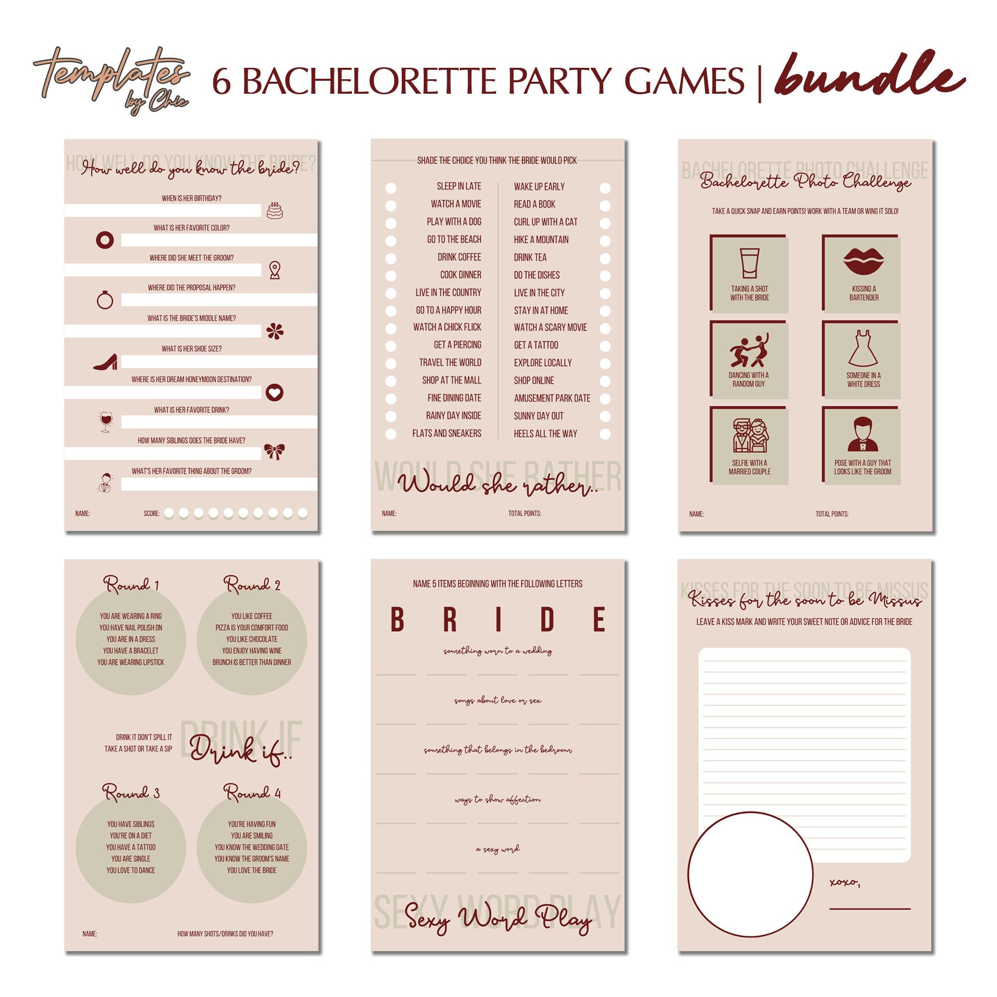 Challenge Bachelorette Party - Etsy