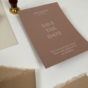 Individuelle Save the Date Karten, Save the Date Einladungen, DIN A6 Karten mit Weißdruck