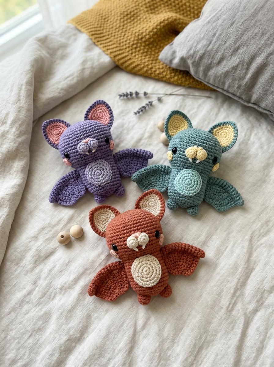 30 Bat Crochet Patterns for Halloween Decor, Gifts, and Spooky-Cute Amigurumi 18 Spooky Bat Plushie Pattern