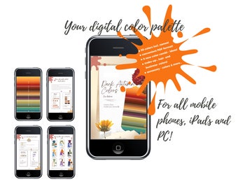 Dark Autumn/True Autumn, digital color swatch, English language, your perfect make-up-, accessory-, business- and hair-colors, PDF download