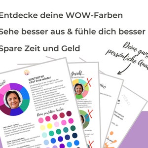 Farbtyp-Analyse-deine perfekten FarbenMake-Up,Schmuck,Basic und Haarfarben-Wie kühle&warme Farben dein Gesicht beeinflussen-digital-PDF Bild 2