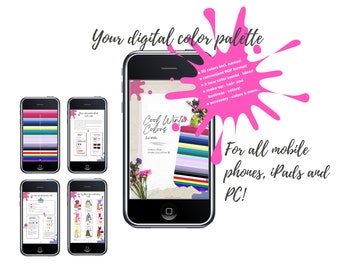 Cool Winter/True Winter, digital color swatch, English language, your perfect make-up-, accessory-, business- and hair-colors, PDF download
