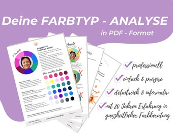 Color type analysis-your perfect colors>make-up, jewelry, basic and hair colors-how cool&warm colors affect your face-digital-PDF