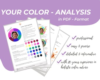 Color Analysis: Seasonal, virtual, personalized - your perfect colors>make-up, jewelry, basic and hair colors- supreme & professional - PDF