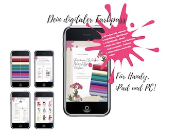 Cool Summer, summer/wintermixtype, digital color swatch/guide, German language, make-up-, accessory-, business-& hair colors, PDF download