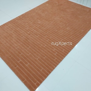 handmade tufted solid color embossed area rug for living room , bedroom , contemporary designer wool rug