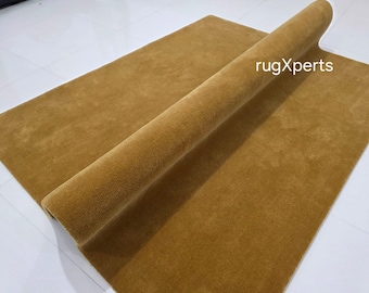 Premium quality mustard gold area rug for living room designer hand tufted wool rug 8x10 9x12 feet   rug customize in any color size shape