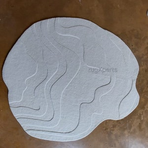 handmade tufted solid color embossed area rug for living room , bedroom , contemporary designer wool rug