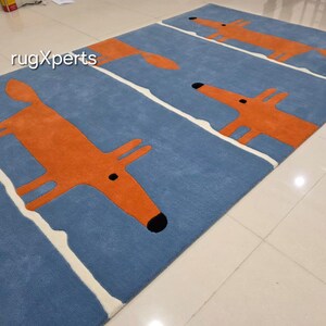 6x9 fox rug premium quality wool area rug for living room,contemporary designer hand tufted wool rug 8x10 10x14 7x10 7x9 customizable image 20