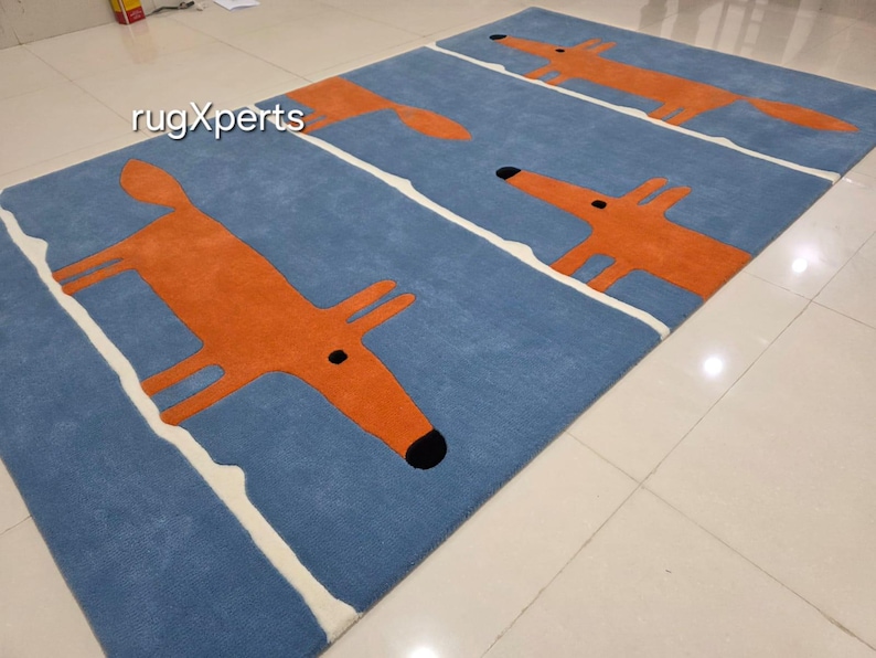 6x9 fox rug premium quality wool area rug for living room,contemporary designer hand tufted wool rug 8x10 10x14 7x10 7x9 customizable image 20
