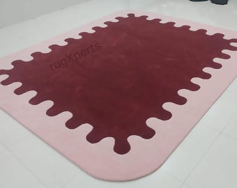 Premium quality  area rug for living room designer hand tufted wool rug 8x10 9x12 feet   rug customize in any color size shape