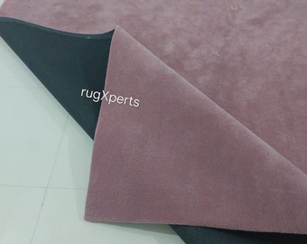 Premium quality dusty pink area rug for living room designer hand tufted wool rug 8x10 9x12 10x14 feet rug customize in any color size shape