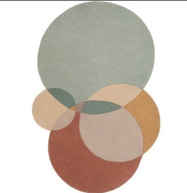 Modern Geometric Odd Shape Area Rug for Living Room , Bedroom