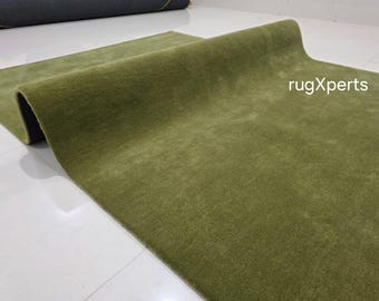 Premium-Qualität Moosgrün Bereich Teppich für Wohnzimmer Designer Hand getuftet Wollteppich 8x10 9x12 Fuß Teppich in jeder Farbe Größe Form anpassen