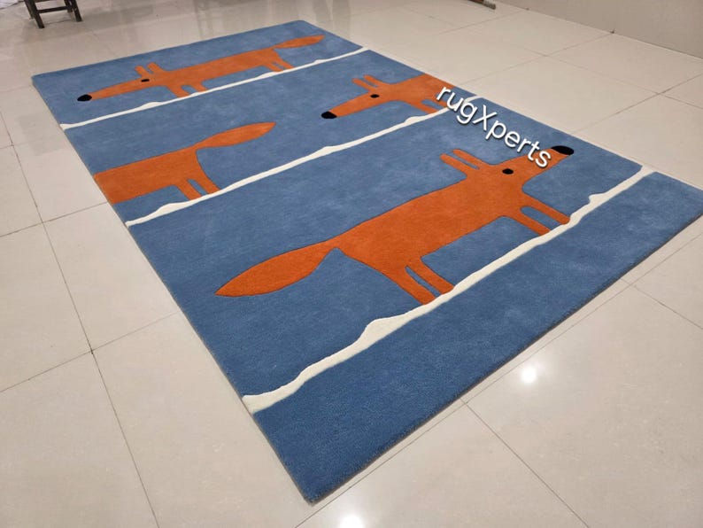 6x9 fox rug premium quality wool area rug for living room,contemporary designer hand tufted wool rug 8x10 10x14 7x10 7x9 customizable image 19