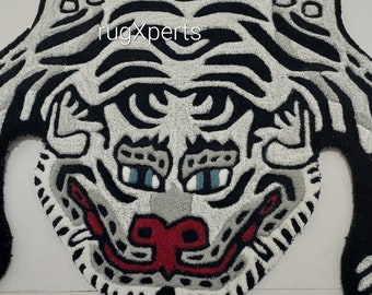 handmade tufted tibetan tiger rug for living room , bedroom and kidsroom , tibetan tiger wool rug