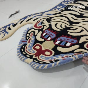 handmade tufted tibetan tiger rug for living room , bedroom and kidsroom , tibetan tiger wool rug
