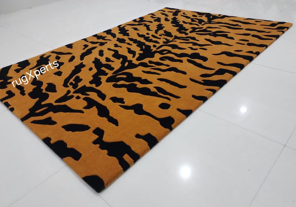Premium-Qualität Tiger Print-Teppich für Wohnzimmer, zeitgenössischen Designer handgefertigten Wollteppich 8x10 9x12 10x14 7x10 7x9 5x7feet Teppich