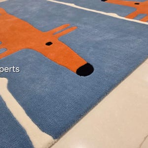 6x9 fox rug premium quality wool area rug for living room,contemporary designer hand tufted wool rug 8x10 10x14 7x10 7x9 customizable image 15