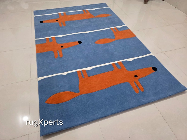 6x9 fox rug premium quality wool area rug for living room,contemporary designer hand tufted wool rug 8x10 10x14 7x10 7x9 customizable image 13