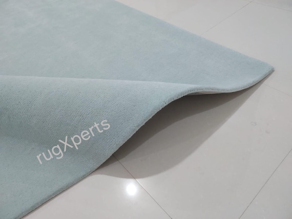 Premium quality ice blue area rug for living room designer hand tufted wool rug 8x10 9x12 feet   rug customize in any color size shape