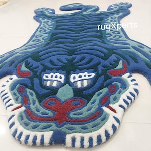 handmade tufted tibetan tiger rug for living room , bedroom and kidsroom , tibetan tiger wool rug