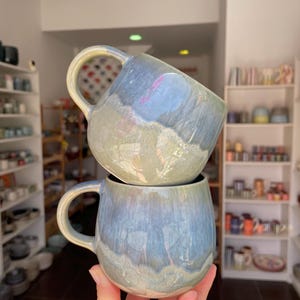 Set of two mugs 350ml. Cup.  Hand painted . Portuguese Ceramics, Dishwasher and microwave save.