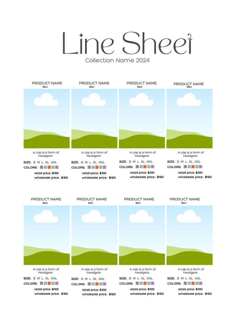 50+ Catalogue Template - Line Sheet, Cataloque Price, Wholesale ...