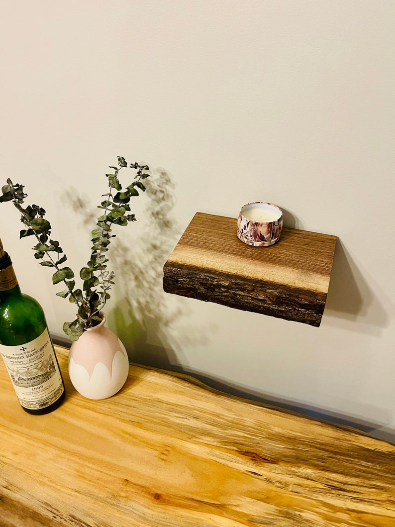 TWO Live Edge Floating Shelves Etsy