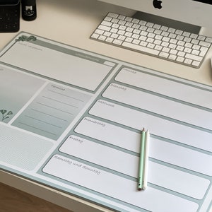 A2 desk pad desk pad mint green coloring pad eucalyptus home office weekly planner