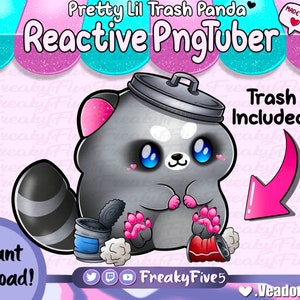Trash panda Raccoon VeadoTuber para OBS / Streamlabs! lindo avatar de transmisión / Animal png tubérculo / avatar de transmisión / Streamer Assets