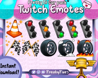 Racing Themed Sub Badge Pack for Twitch and Discord! Car Sub badges | Car emotes | Tire sub badges | Racing Sub badges | Vehicle sub badges