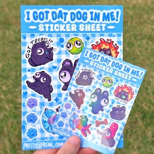 Feuille d&#39;autocollants drôle de chien !!! 9 autocollants en vinyle imperméables mignons et amusants | C&#39;est beau sticker | Stickers poméraniens