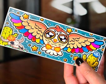 Mexico Folk Owl Bookmark: Laminated Reading Accessory