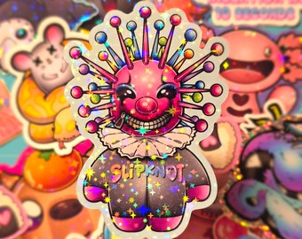 Kawaii Craig Slipknot 3&quot; Vinyl Sticker | Heavy Metal Aufkleber | Band Aufkleber | Slipknot Aufkleber | Glitter Handmade Sticker | Emo Aufkleber