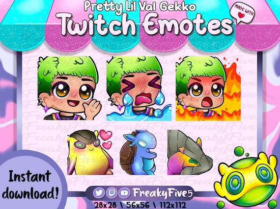 Valorant Gekko Emote Pack Cute And Expressive Twitch And Discord.