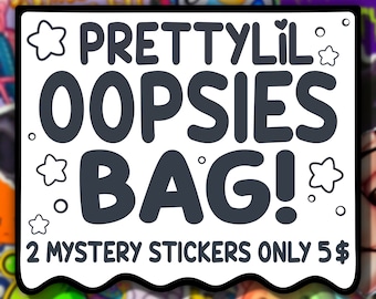 Paquete de pegatinas misteriosas de Oopsies / Pegatinas de vinilo / Pegatinas de Oopsie / Pegatinas de grado B / Pegatinas con descuento / Errores / Paquete de pegatinas aleatorias