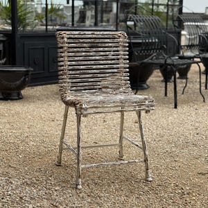 スツール 80's Japanese modern vintage iron chair Vintage Wrought Iron Patio Chair - Etsy